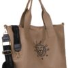 Trapezowy hobo bag z szerokim logowanym paskiem — Peterson